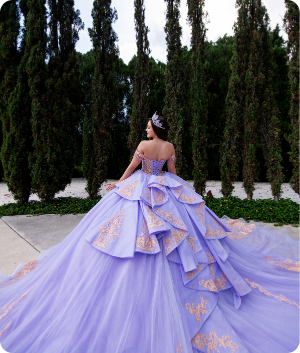 Vestidos de quinceañera morados