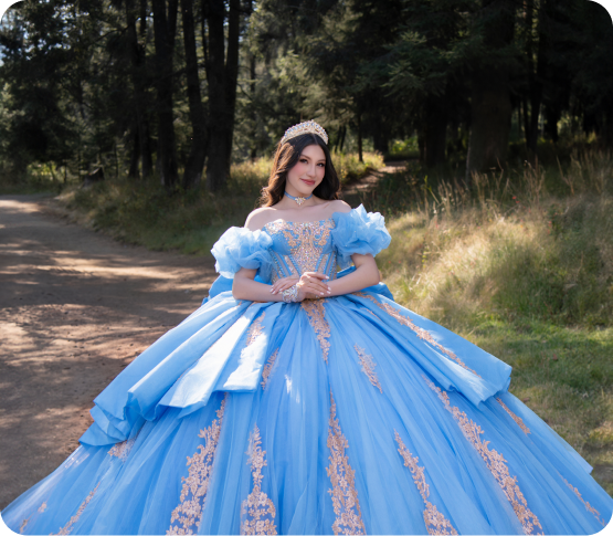 Vestidos de quinceañera azules