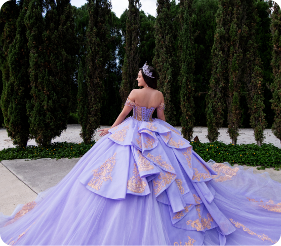 Vestidos de quinceañera morados