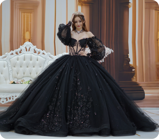 Vestidos de quinceañera negros