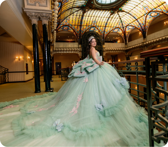 Vestidos de quinceañera verdes