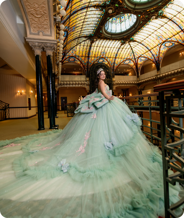 Vestidos de quinceañera verdes